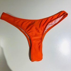 Orange Thong Style Bikini Bottom